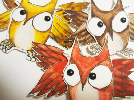 Articulated Paper Owls Woodland Creatures Paper Dolls